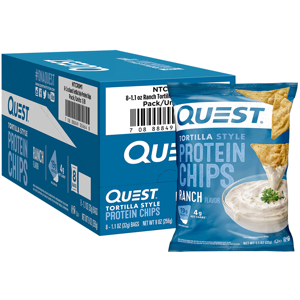 QUEST, CHIPS RANCH 1.1 OZ X 8 CT