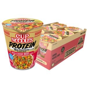 NISSIN, CUP NOODLES PROTEIN RICH BEEF FLAVOR 6 CT