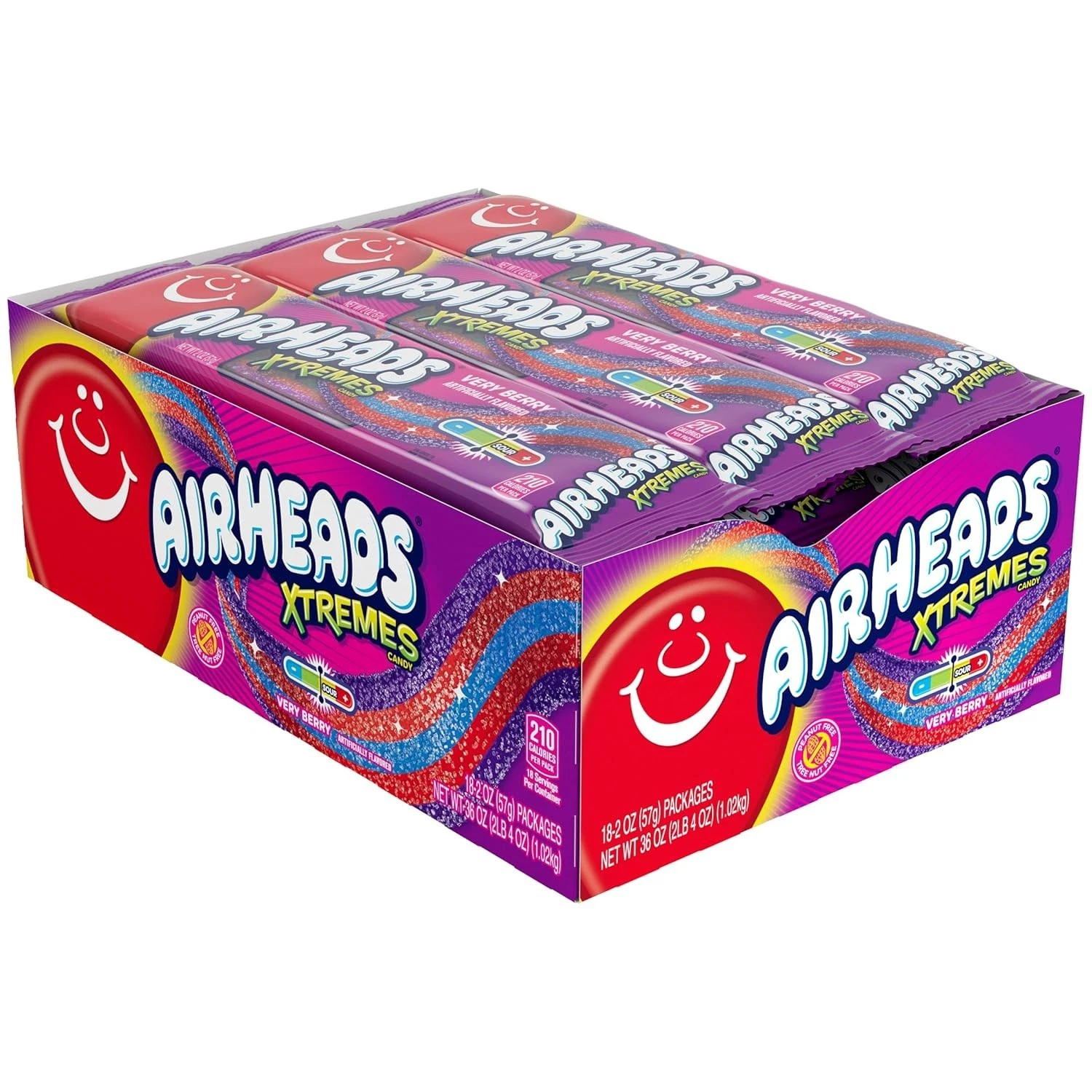 AIRHEADS, XTREMES (PURPLE )BERRY 18 CT