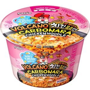 PALDO, KING NOODLES VOLCANO CARPONARA (PINK) FLAVOR 3.7 OZ 6 CT