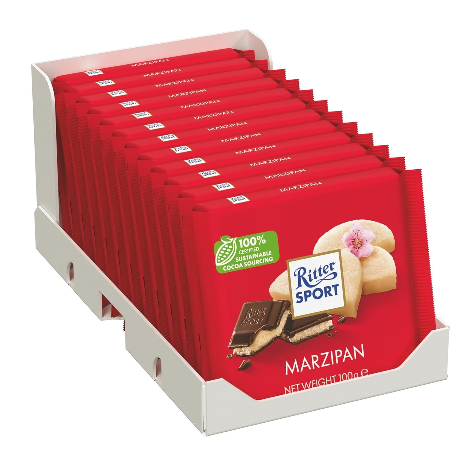 RITTER SPORT, MARZIPAN 12 CT