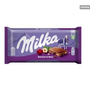 MILKA 90G RAISIN & NUT 23 CT