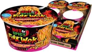 NISSIN, BOWL NOODLE SPICY FIRE WOK SCORCHIN SESAME SHRIMP 6 CT