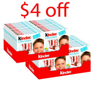KINDER, DOUBLE CHOCOLATE 4 PK, 50 G 20 CT X 2