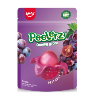 AMOS, PEELERZ GUMMY GRAPE 6 OZ X12 CT