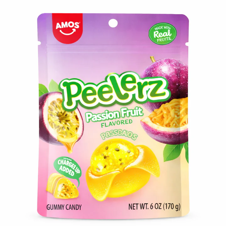AMOS, PEELERZ GUMMY PASSION FRUIT 6 OZ X12 CT
