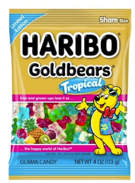 HARIBO, GOLDBEARS TROPICAL 4 OZ X 12 CT