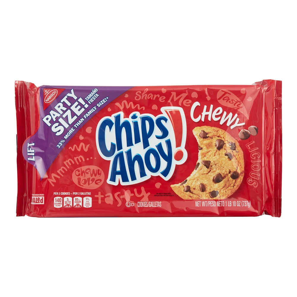 CHIPS AHOY, CHEWY (RED) PARTY FAMILY SIZE 10 OZ