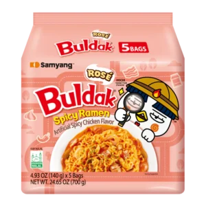 BULDAK, BAG SPICY RAMEN (ROSE) NOODLE PRUPLE 5.11oz x 5