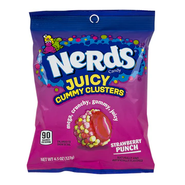 NERDS, GUMMY STRAWBERRY PUNCH 5 OZ X 12 CT
