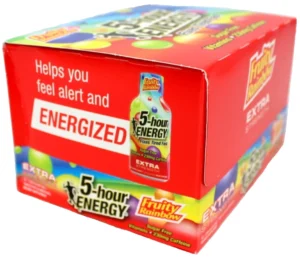 5- HOUR ENERGY DRINK, TASTY CAFFEINE FRUITY RAINBOW 12 CT