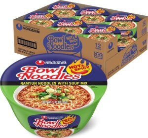 NONGSHIM BOWL NOODLES HOT & SPICY 12 CT