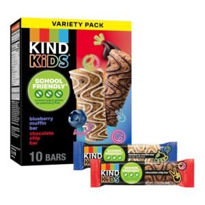 KIND (KIDS) PROTEIN BARS VARIETY PACK, CHOCOLATE CHIP, BLUEBERRY MUFFIN, 10 CT